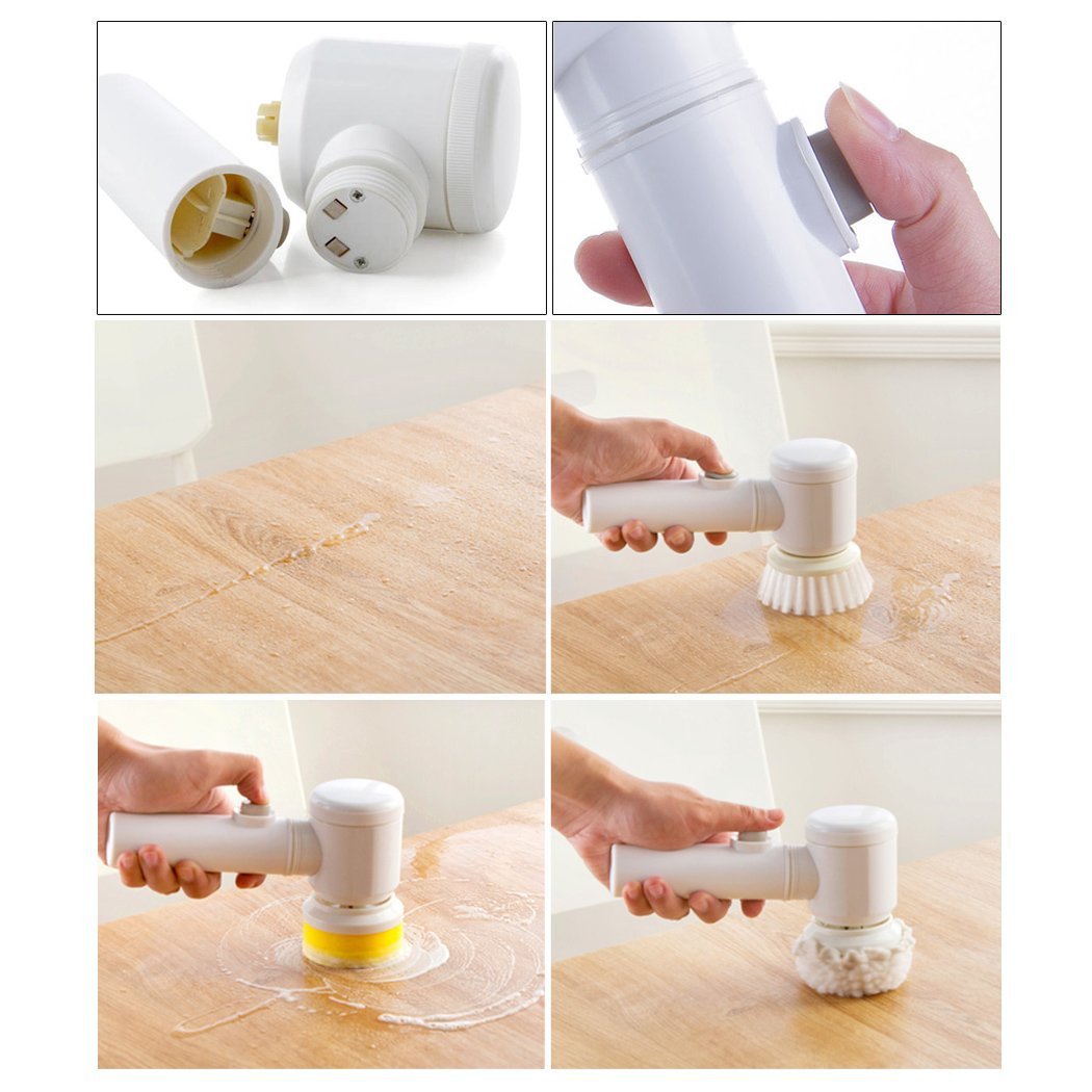 Electric Spin Cleaning Brush 5 In 1 Power Scrubber for Bathroom & Kitchen