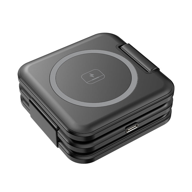 3 -in - 1 Magnetic Wireless Charger Stand - Foldable Fast Charging Station for iphone & Airpods